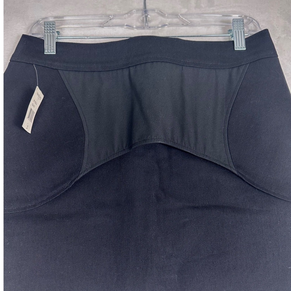 Vera Wang Collection Designer Skirt Black Size 2 Peplum Overlay Architectural - Picture 5 of 12